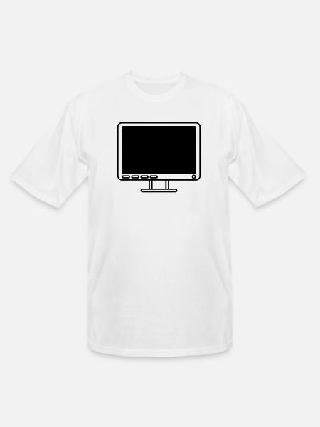 screen display computer icon - Men's Tall T-Shirt - white