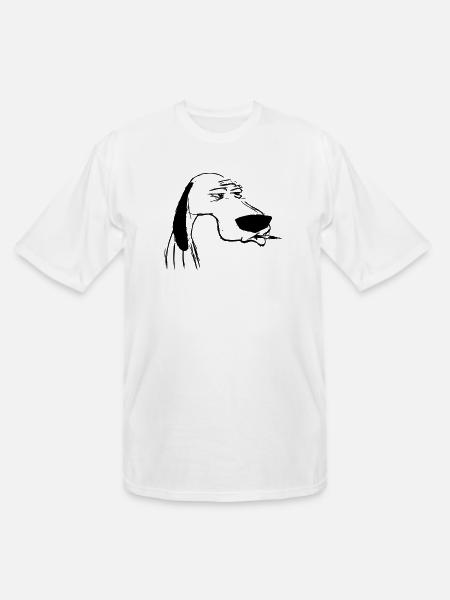 smoking dog - Men's Tall T-Shirt - white