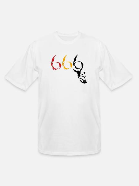 666 skull v2 (© alteerian) - Men's Tall T-Shirt - white