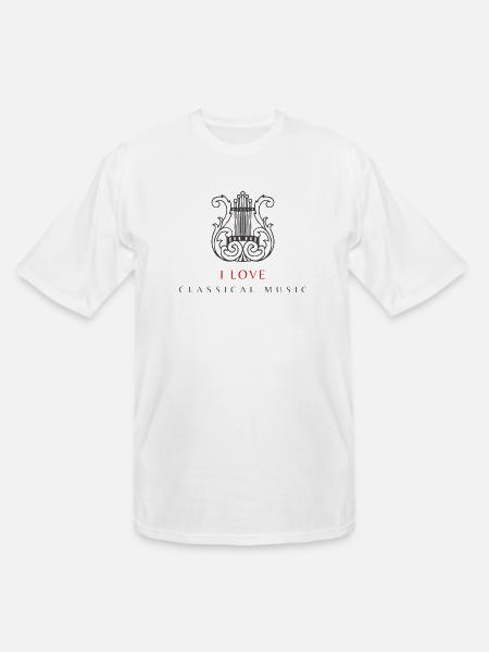 I love classical music - Men's Tall T-Shirt - white