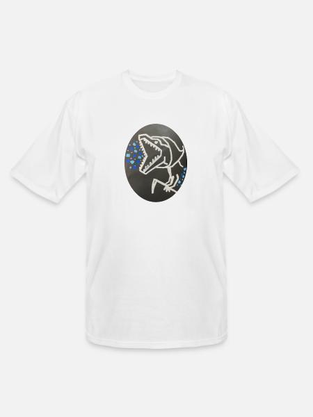 Grim Raptor Roaring - Men's Tall T-Shirt - white