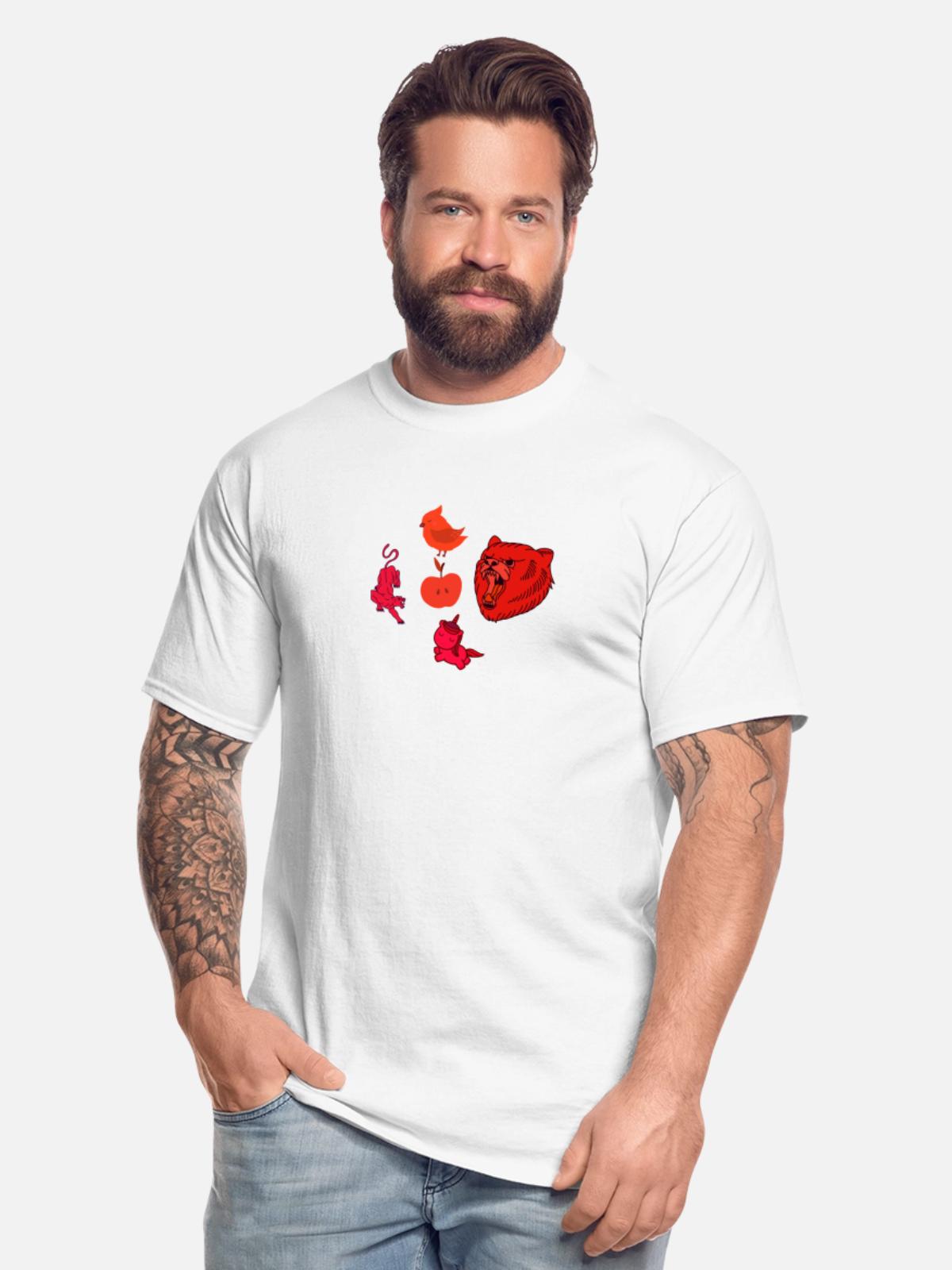 LOVELY - Men's Tall T-Shirt - white - Front - Brady (186cm)