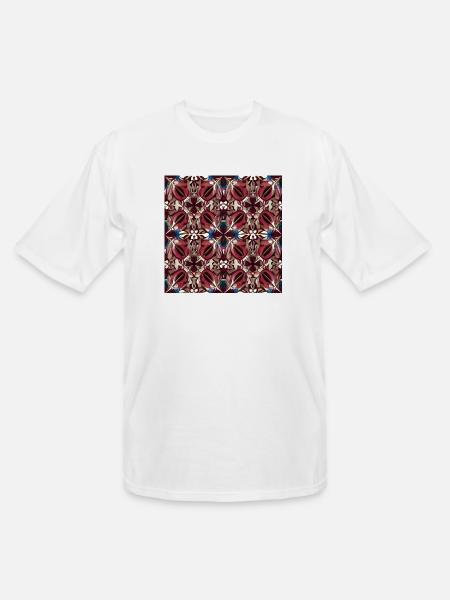 Burgundy blue ornament - Men's Tall T-Shirt - white