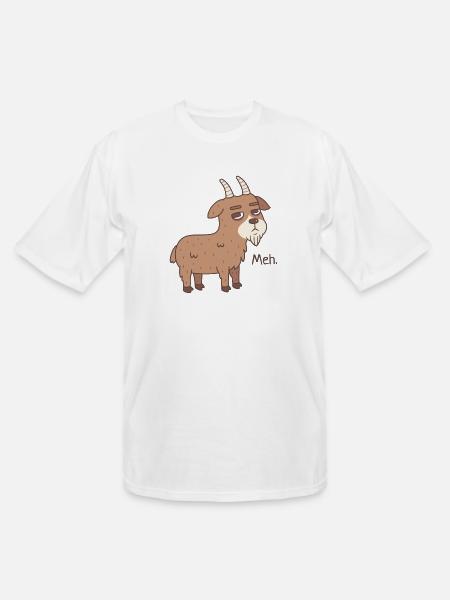 Goat Meh Funny Doodle - Men's Tall T-Shirt - white