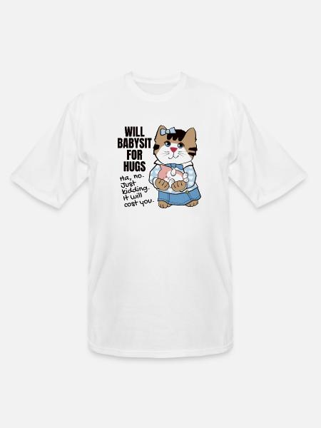 Cute Babysitter Humor - Men's Tall T-Shirt - white