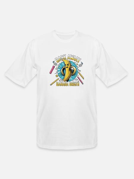Back Away Banana Breath - Men's Tall T-Shirt - white