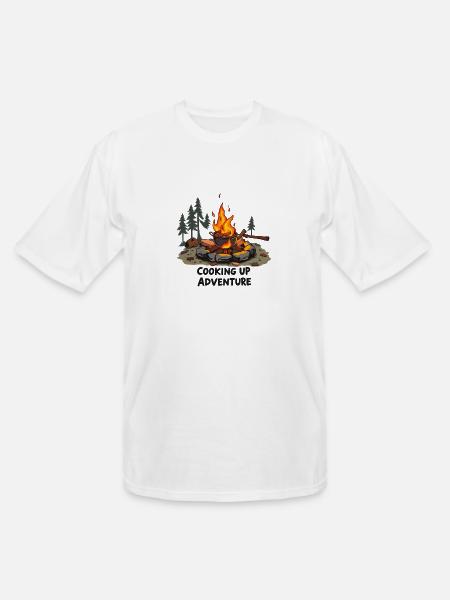 Campfire Cooking - Men's Tall T-Shirt - white