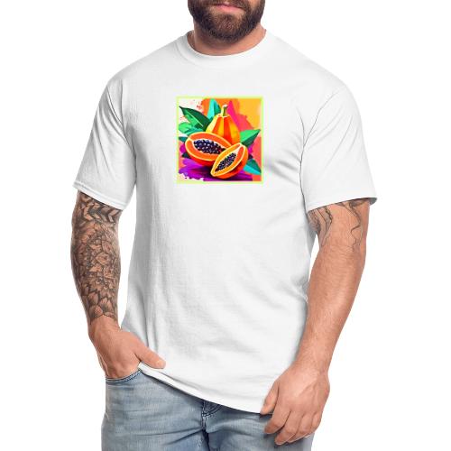 Sliced Papaya Pop Art - Men's Tall T-Shirt