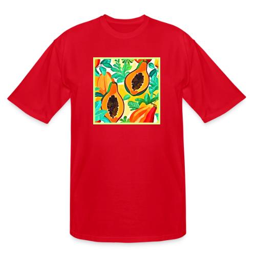 Tropical Papaya Pop Art - Men's Tall T-Shirt
