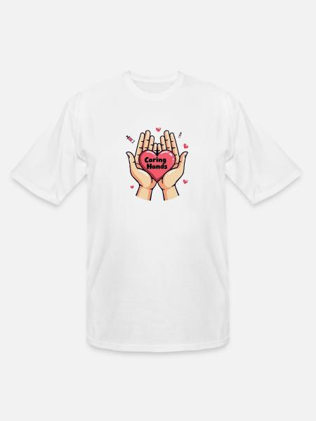 Caring Hands - Men's Tall T-Shirt - white