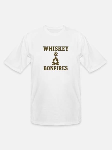 Whiskey Bonfires - Men's Tall T-Shirt - white