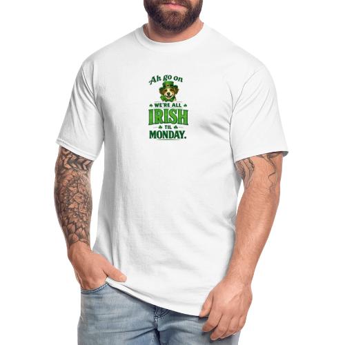 St. Patrick’s Day Dog T-Shirt – We’re All Irish - Men's Tall T-Shirt
