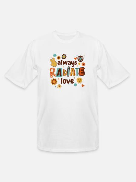 Always Radiate Love - Men's Tall T-Shirt - white