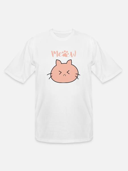 Meow cat funny face - Men's Tall T-Shirt - white