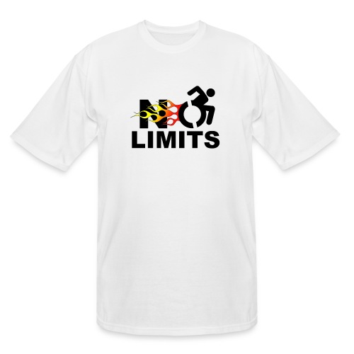 No limits for me with my wheelchair - Men's Tall T-Shirt