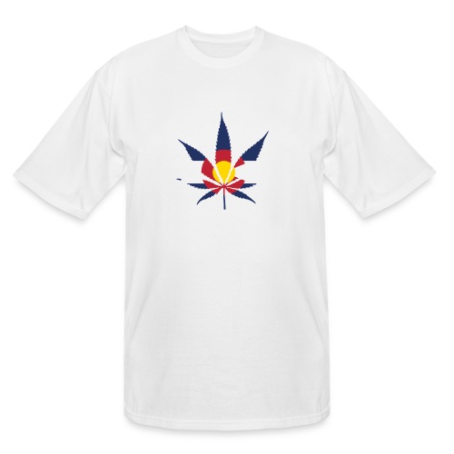 Colorado Pot Leaf Flag - Men's Tall T-Shirt