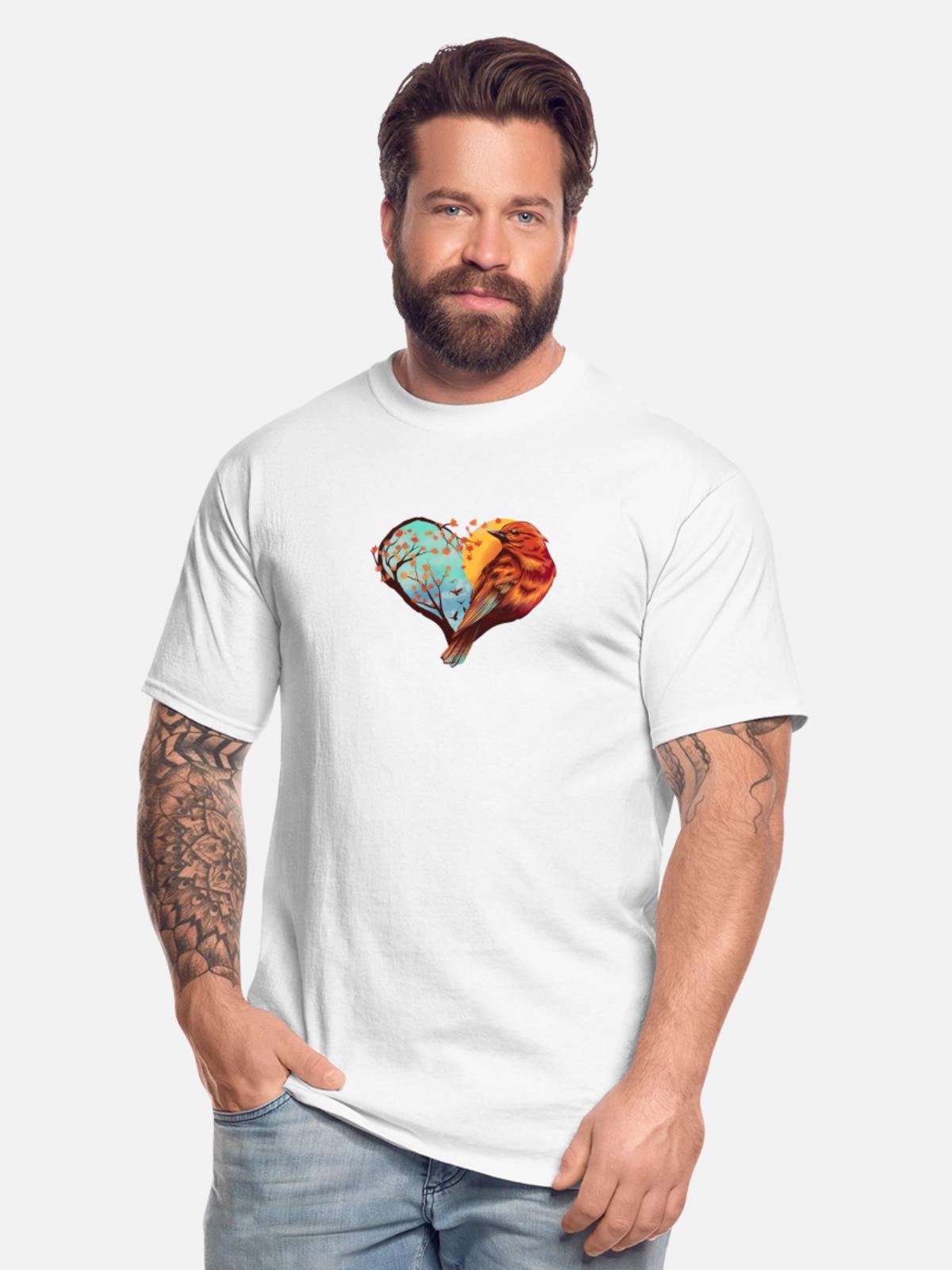 bird - Men's Tall T-Shirt - white - Front - Brady (186cm)
