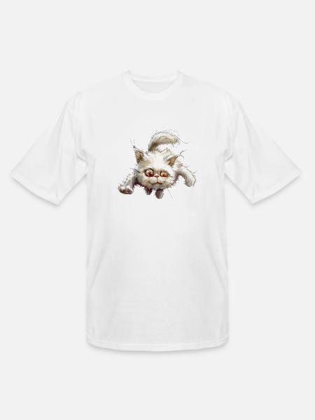 Funny Cat - Men's Tall T-Shirt - white
