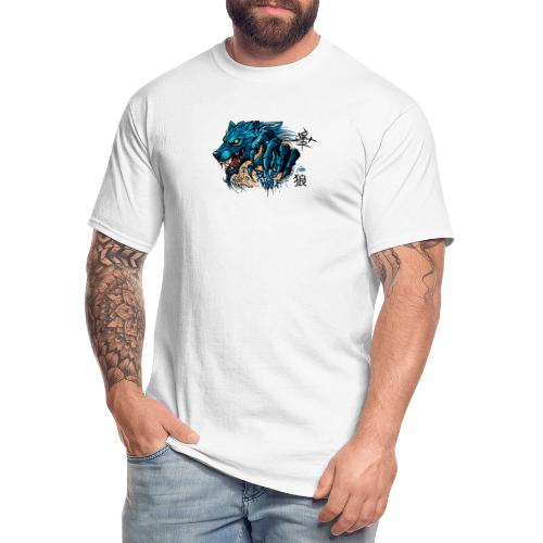 Blue Wolf Graffiti Street Art - Men's Tall T-Shirt