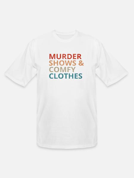 Murder Shows Comfy Crime - Men's Tall T-Shirt - white