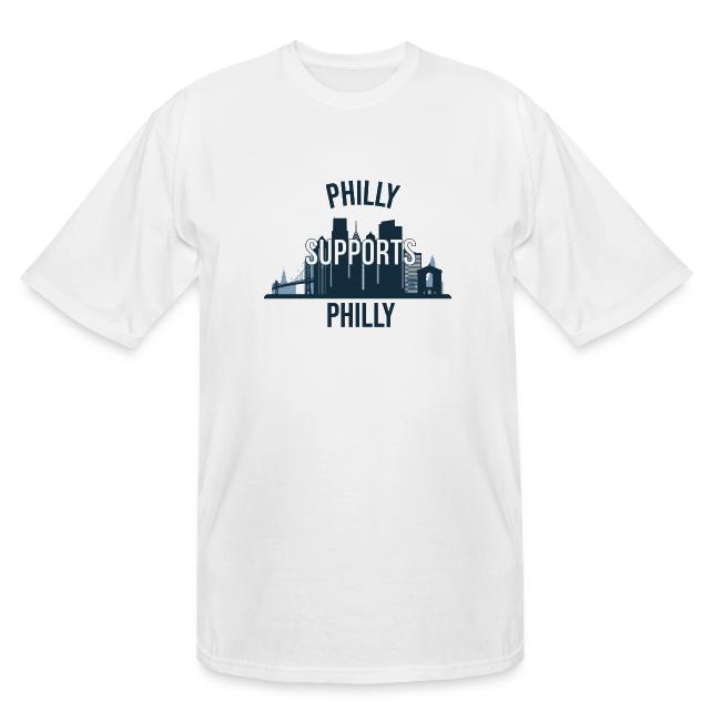 Philly Supports Philly skyline blue transparentbg