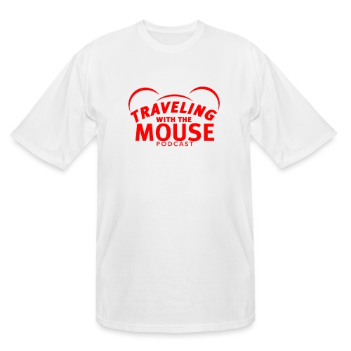 TravelingWithTheMouse logo transparent RED Cropped - Men's Tall T-Shirt