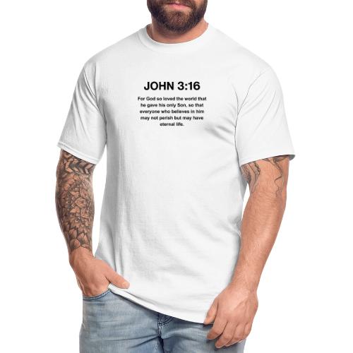 John 3:16 Christian Apparel – Bible Verse Clothing - Men's Tall T-Shirt