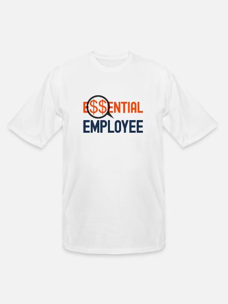 Essential Employee Dollar Sign - Men's Tall T-Shirt - white