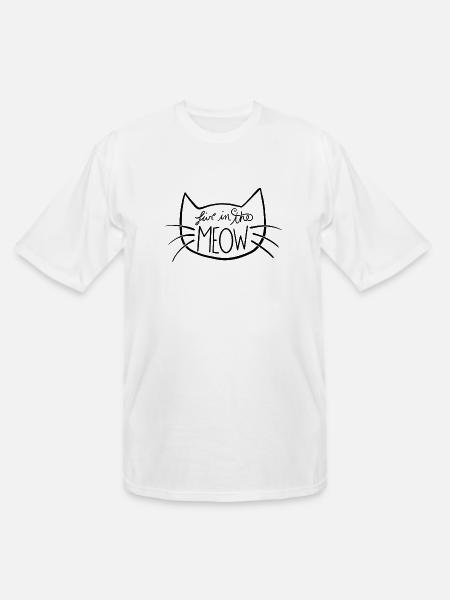 Live In The Meow - Men's Tall T-Shirt - white