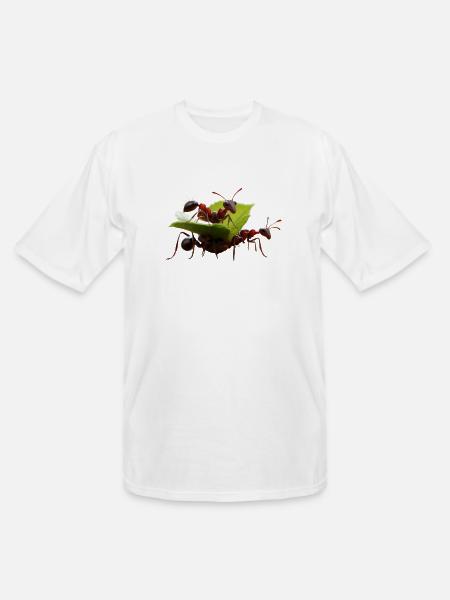 a_group_of_ants_working - Men's Tall T-Shirt - white