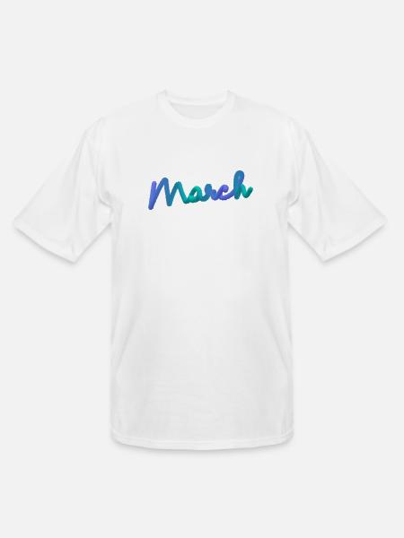 March - Men's Tall T-Shirt - white