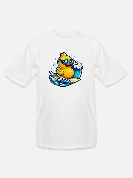 Surf's Up Ducky - Men's Tall T-Shirt - white