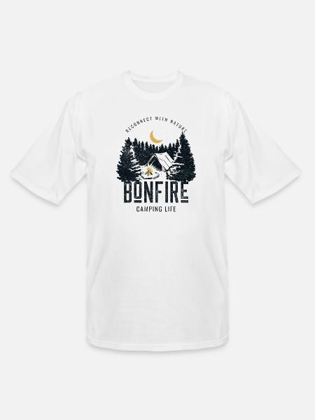 Camping Bonfire - Men's Tall T-Shirt - white