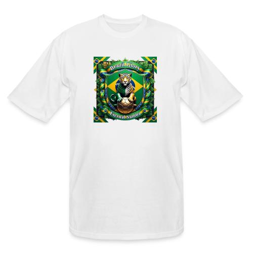 Brazil Jaguar Glory T-Shirt, Flag Pride Badge Gift - Men's Tall T-Shirt