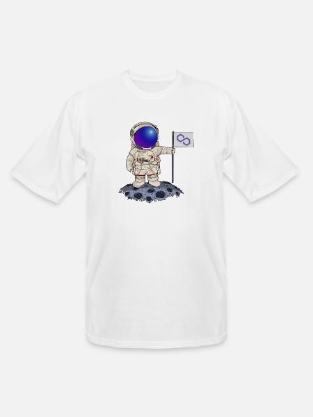 Moon Boy Polygon - Men's Tall T-Shirt - white