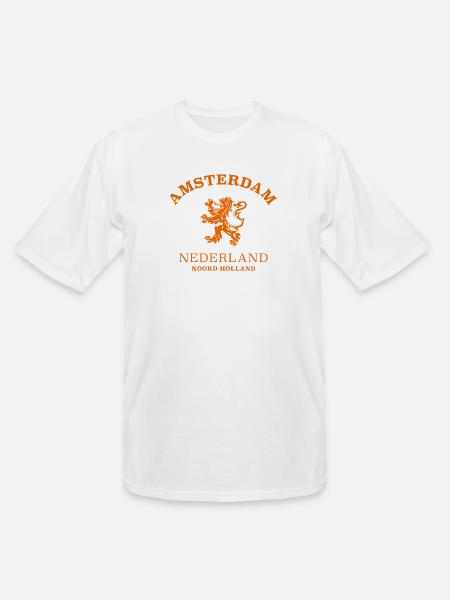 AMSTERDAM Netherlands - Men's Tall T-Shirt - white