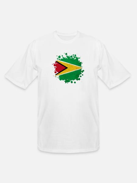 Guyana flag blob - Men's Tall T-Shirt - white