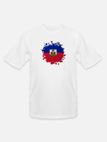 Haiti flags blob - Men's Tall T-Shirt - white