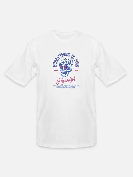 everything is fine - Men's Tall T-Shirt - white