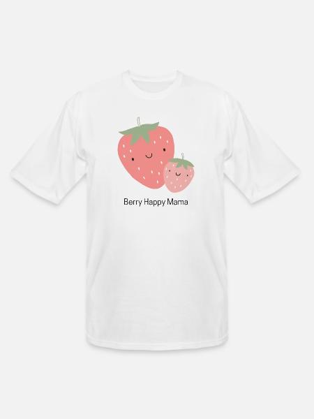 Berry Happy Mama - Men's Tall T-Shirt - white