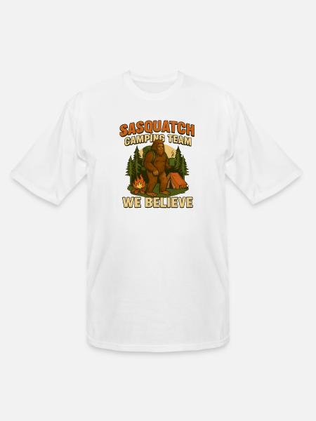 Sasquatch Camping Team – We Believe - Men's Tall T-Shirt - white