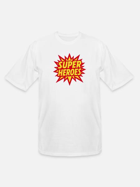 Superheroes Burst Comic Style - Men's Tall T-Shirt - white