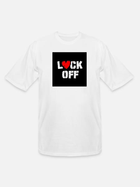Heart Lock Off - Men's Tall T-Shirt - white
