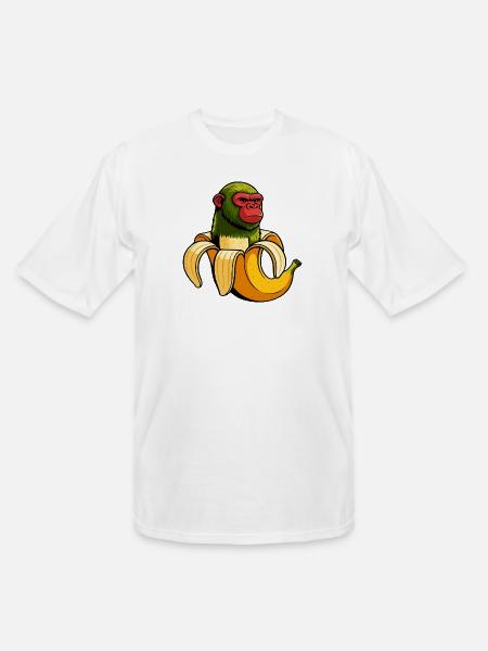 Chimpanzini Bananini Italian Brainrot Meme Art - Men's Tall T-Shirt - white