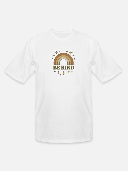 Be Kind Retro Rainbow - Men's Tall T-Shirt - white