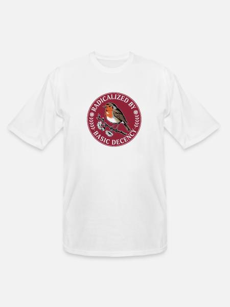 Radicalized By Basic Decency - Men's Tall T-Shirt - white