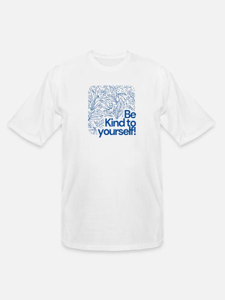 Be Kind to Yourself Floral - Men's Tall T-Shirt - white