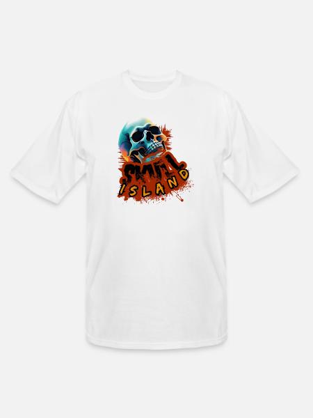 Skull Island Neon Splash - Men's Tall T-Shirt - white