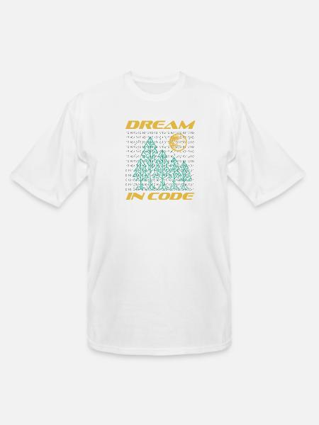 Dream In Code - Men's Tall T-Shirt - white