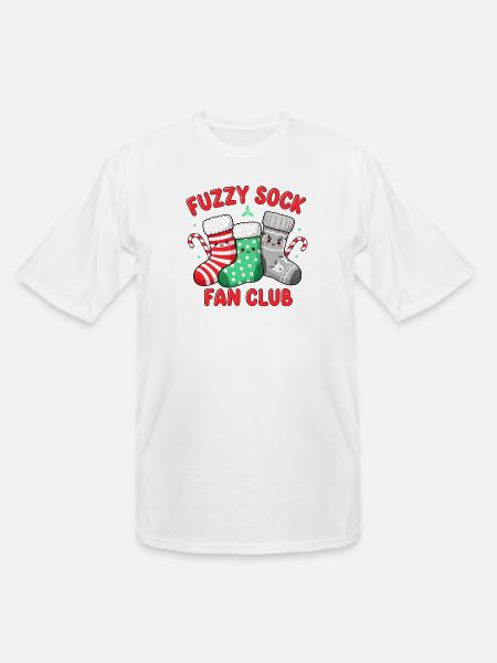 Fuzzy Sock Fan Club - Men's Tall T-Shirt - white